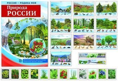 Россия - Родина моя. Природа России. Демонстрационные картинки Россия - Родина моя. Природа России. Демонстрационные картинкиНачальная школа<br>В комплекте демонстрационных материалов Природа России рассматриваются все климатические зоны России, их природные особенности, богатейший растительный и животный мир.Знания даются сжато, но в достаточном для ребенка 6-11 лет объеме. Работа с материалам...<br><br>Авторы: Цветкова Т.В.<br>Год: 2017<br>ISBN: 978-5-9949-1386-4<br>Высота: 305<br>Ширина: 220<br>Толщина: 5