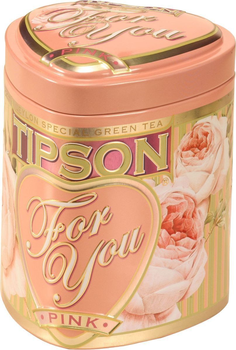 Чай Tipson. Коллекция Для тебя Pink, зеленый, ж/б (75 г) Чай Tipson. Коллекция Для тебя Pink, зеленый, ж/б (75 г)Чай в подарок<br>Чай зеленый цейлонский байховый листовой Tipson Pink с ароматом яблока.Упаковка: жестяная банка.<br><br>Год: 2016<br>Высота: 110<br>Ширина: 90<br>Толщина: 90