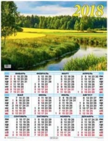Календарь настенный Летняя река 2018 Календарь настенный Летняя река 2018Календарь-плакат<br>Вашему вниманию предлагается настенный календарь на 2018 год.Формат А2.<br><br>Год: 2017<br>Высота: 585<br>Ширина: 440<br>Толщина: 1
