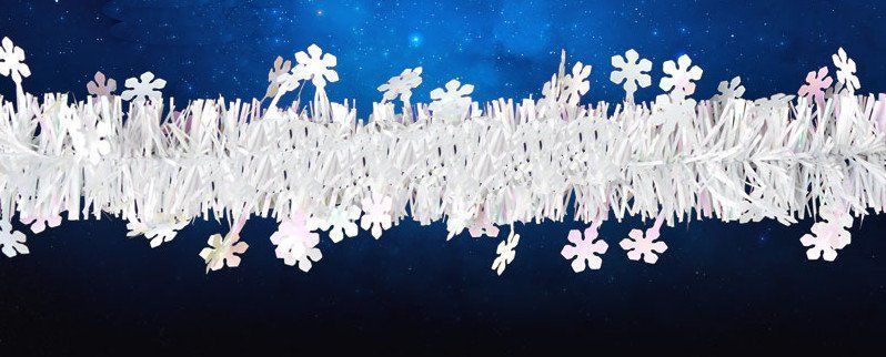 Мишура белая, 2 м. Мишура белая, 2 м.Гирлянды, мишура, дождик<br>Елочное украшение поможет вам украсить свой дом к предстоящим праздникам.Длина 2 метра, диаметр 4 см.<br><br>Год: 2016
