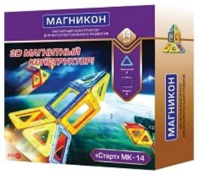 Магнитный конструктор Старт, 14 деталей Магнитный конструктор Старт, 14 деталейГоловоломки и конструкторы<br>Конструктор Старт собирается за счет сил магнитного притяжения и состоит из 12 деталей, из которых можно собрать все, на что способна детская фантазия. Все детали имеют квадратную или треугольную форму, благодаря чему их можно легко и быстро соединить д...<br><br>Год: 2017<br>Высота: 220<br>Ширина: 220<br>Толщина: 50