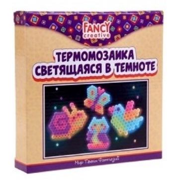 Термомозаика светящаяся Животные Термомозаика светящаяся ЖивотныеАппликация<br>Светящаяся в темноте термомозаика способна удивить мальчиков и девочек. Используя термобусины, входящие в комплект, необходимо выложить четыре фигурки. Затем при помощи утюга прикрепить их к цветовым схемам. Готовые изделия способны светиться в темноте, и...<br><br>Год: 2017<br>Высота: 180<br>Ширина: 175<br>Толщина: 35