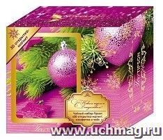 Подарочный набор "Tipson" Розовые шары. Черный чай Ceylon №1 с 3D-открыткой-магнитом и салфеткой для дома (50 г) — интернет-магазин УчМаг