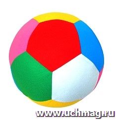Игрушка мягконабивная "Футбольный мяч" (с погремушкой внутри): диаметр 13 см — интернет-магазин УчМаг