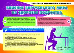 Комплект плакатов "Здоровье и безопасность подростков в сети Интернет": 4 плаката формата А3 — интернет-магазин УчМаг
