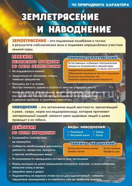 Комплект плакатов "Гражданская оборона и стихийные бедствия": 4 плаката формата А2 — интернет-магазин УчМаг
