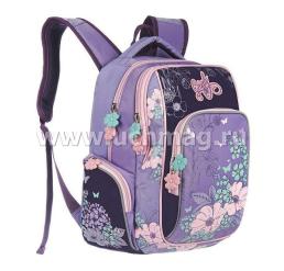 Рюкзак школьный "Grizzly" ,темно-фиолетовый — интернет-магазин УчМаг