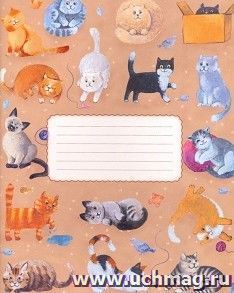 Тетрадь "Коты 2", 48 л., клетка — интернет-магазин УчМаг