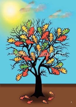 Наглядно-дидактический комплект "Календарь погоды. Осень": 24 красочные дидактические карты тематической направленности для оформления уголка природы в группах — интернет-магазин УчМаг