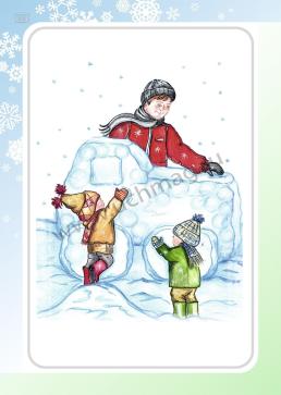 Наглядно-тематический комплект "Календарь погоды. Зима." 24 цветные иллюстрации формата А4 на картоне — интернет-магазин УчМаг