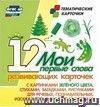 Мои первые слова. 12 развивающих карточек с картинками зеленого цвета, стихами, загадками, рисунками для речевых, познавательных, изобразительных занятий с детьми
