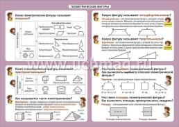 Математика. Геометрические фигуры. 1-4 классы: Таблица-плакат 420х297 — интернет-магазин УчМаг