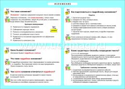 Русский язык. Изложение. 1-4 классы: Таблица-плакат 420х297 — интернет-магазин УчМаг
