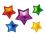 Комплект оформительский "С праздником!": 11 букв, восклицательный знак и элементы украшения (8 звездочек и 14 цветов) — интернет-магазин УчМаг