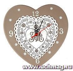 Часы настенные кварцевые "Кружевное сердце" — интернет-магазин УчМаг