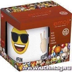 Кружка керамическая "Эмодзи. Cool"  в подарочной упаковке — интернет-магазин УчМаг