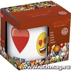 Кружка керамическая "Эмодзи. I love you" в подарочной упаковке — интернет-магазин УчМаг