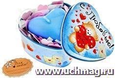 Набор мыло сердце розовое в шкатулке-сердце "Мишка" — интернет-магазин УчМаг