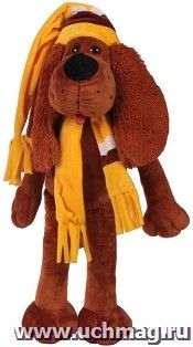 Игрушка мягкая "Пес Бруно" в желтой шапке, 49 см — интернет-магазин УчМаг