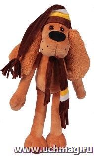 Игрушка мягкая "Пес Бруно" в коричневой шапке — интернет-магазин УчМаг