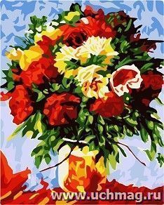 Картина по номерам "Натюрморт с красными цветами" — интернет-магазин УчМаг
