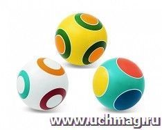 Мяч резиновый "Кружочки", диаметр 20 см — интернет-магазин УчМаг