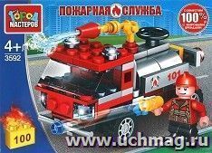 Конструктор "Пожарная машина", 100 деталей — интернет-магазин УчМаг