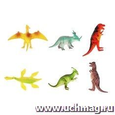 Набор игрушек из пластизоля "Динозавры",  6 шт — интернет-магазин УчМаг