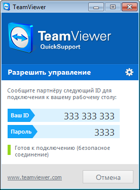 Окно TeamViewer