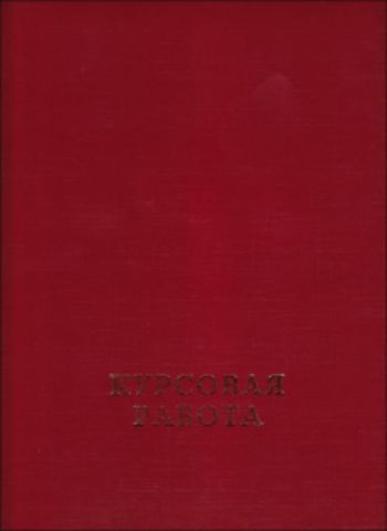 

Папка "Курсовая работа" с гребешком из бумвинила