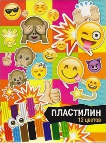 

Пластилин "Смайлы", 12 цв.