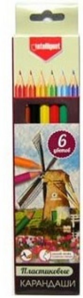 

Карандаши цветные, пластиковые, 6 цв.