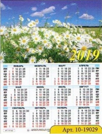 Календарь настенный листовой Ромашки 2019