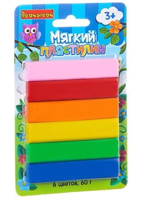 

Пластилин мягкий "Bondibon", 6 цветов