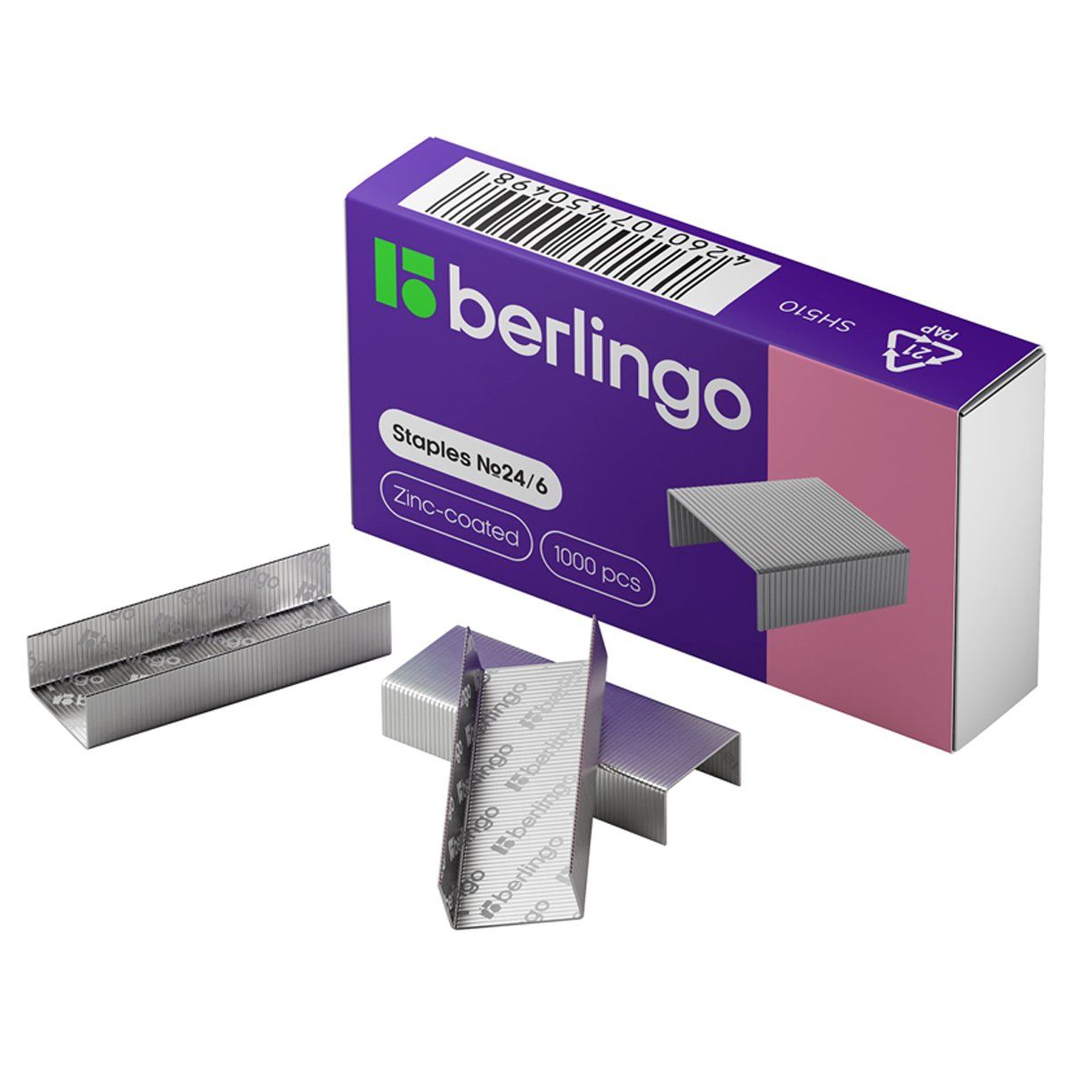 

Скобы для степлера №24/6 "Berlingo", оцинкованные