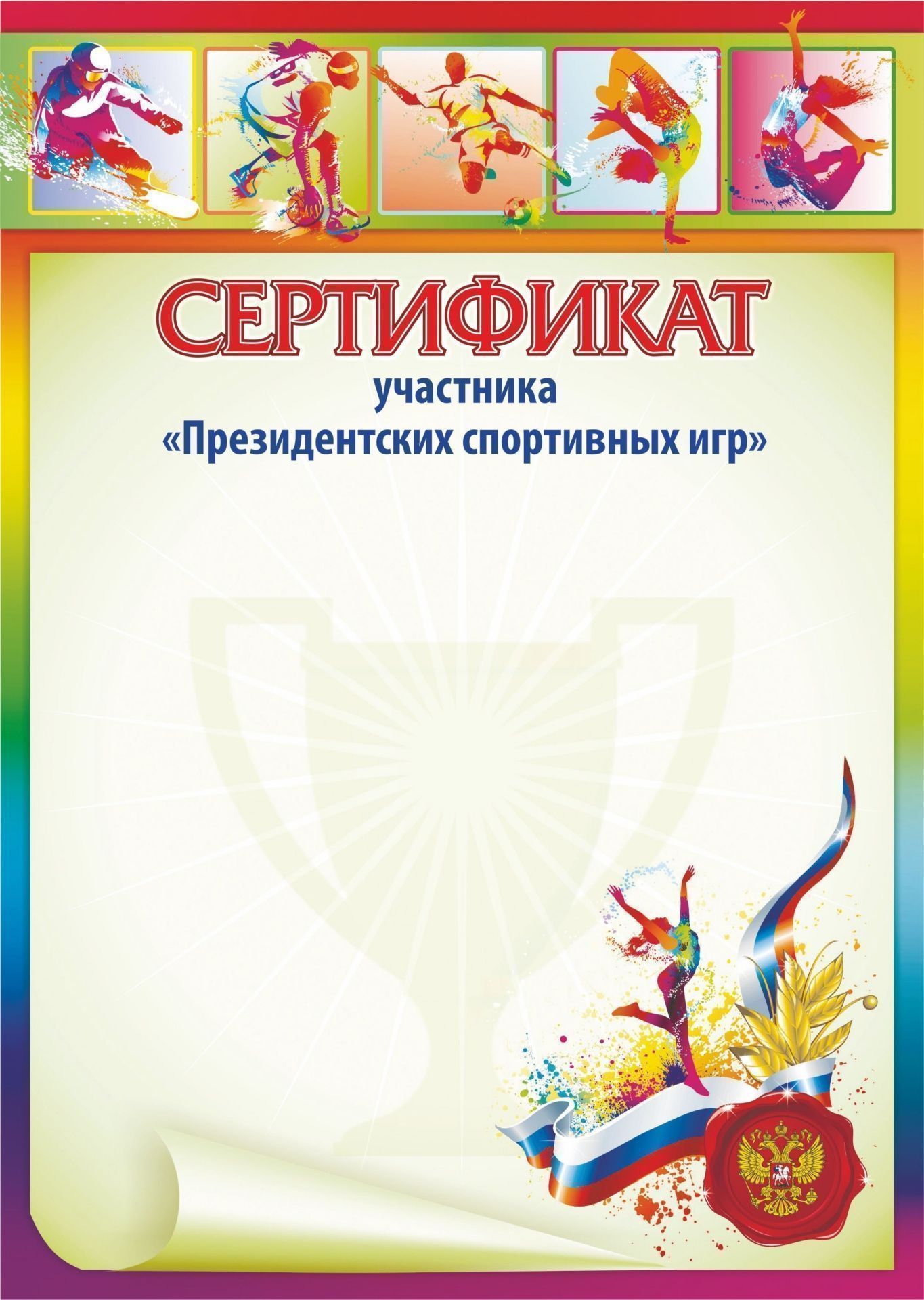 

Сертификат участника "Президентских спортивных игр"