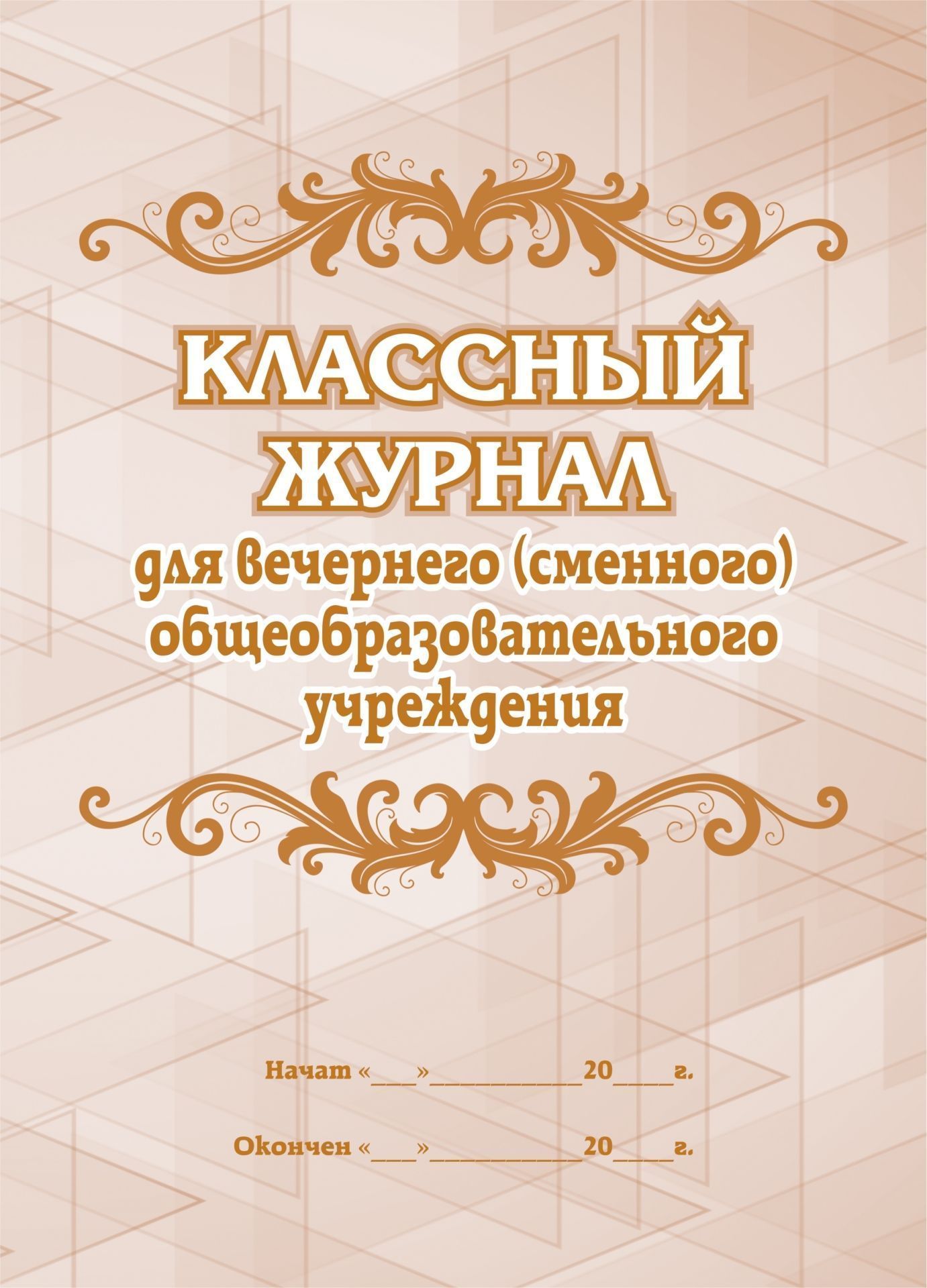 

Классный журнал для вечернего (сменного) общеобразовательного учреждения