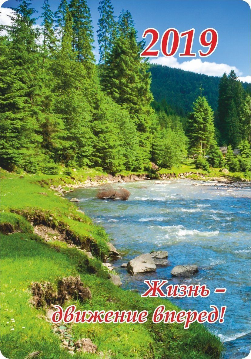 

Карманный календарь с подставкой "Жизнь - движение вперед!" 2019г.