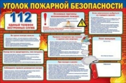 

Плакат "Уголок пожарной безопасности"
