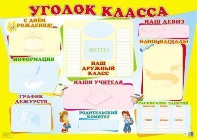 

Плакат "Уголок класса"
