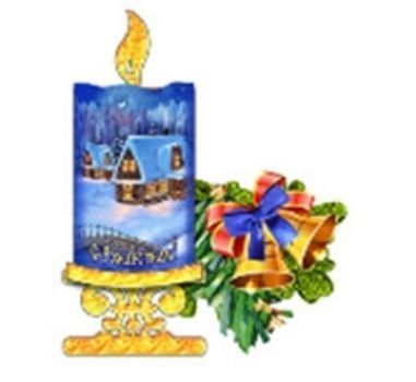 

Магнит "Свеча с колокольчиками"