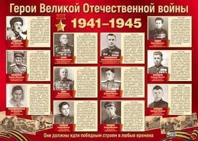 

Плакат "Герои Великой Отечественной войны"