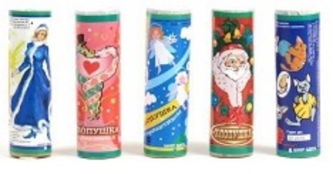 

Хлопушка новогодняя с серпантином