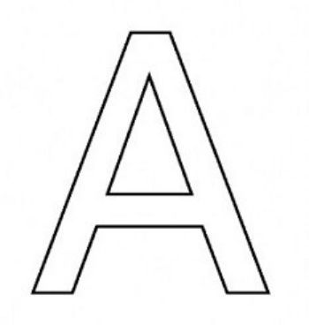 

Трафарет для цветного песка. Русский алфавит "А"