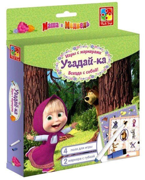 Игра с маркерами Маша и Медведь. Угадай-ка