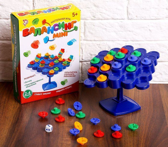 

Игра настольная "Балансинг мини", 48 фишек