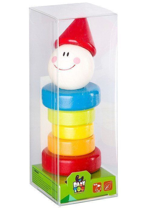 

Игрушка деревянная "Пирамидка Клоун"