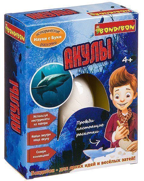 

Набор для творчества Bondibon "Акулы". Исторические раскопки Науки с Буки