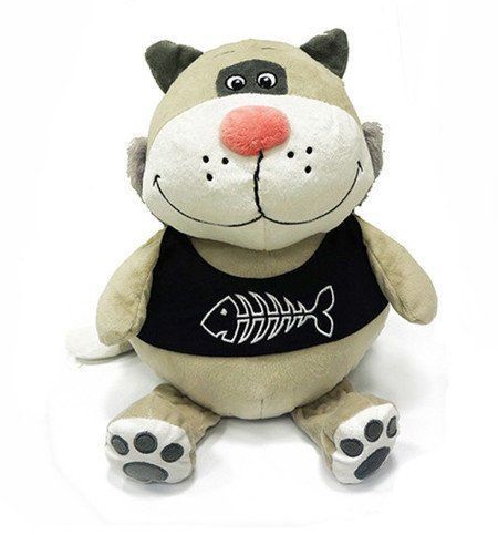 

Игрушка мягкая "Котик с рыбкой", 20 см.