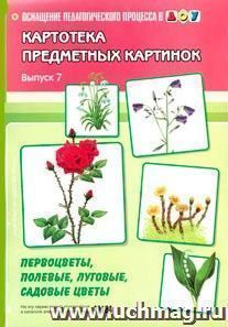 Картотека предметных картинок. Наглядный дидактический материал. Выпуск 7. Первоцветы, полевые, луговые, садовые цветы — интернет-магазин УчМаг